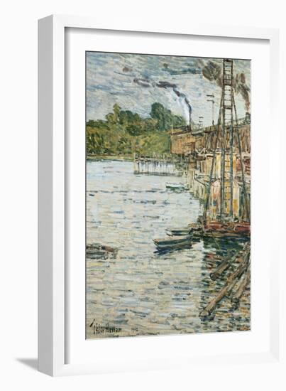 The Mill Pond, Cos Cob, Connecticut, 1902-Childe Hassam-Framed Giclee Print