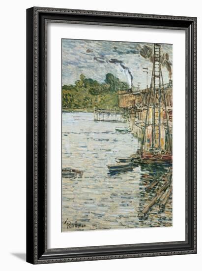 The Mill Pond, Cos Cob, Connecticut, 1902-Childe Hassam-Framed Giclee Print