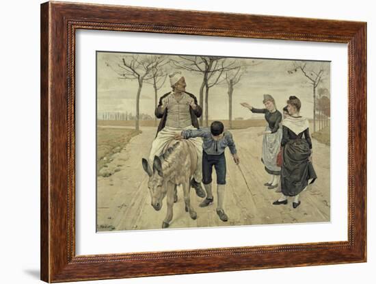 The Miller, His Son and the Donkey-Ferdinand Hodler-Framed Giclee Print