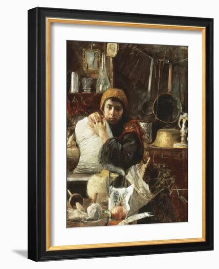 The Miller's Daughter-Antonio Mancini-Framed Giclee Print