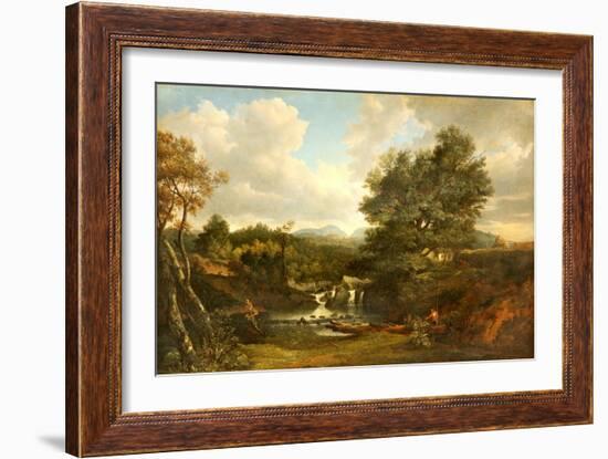 The Miller's Linn, Inveraray, 1818 (Oil on Panel)-Patrick Nasmyth-Framed Giclee Print