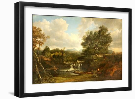 The Miller's Linn, Inveraray, 1818 (Oil on Panel)-Patrick Nasmyth-Framed Giclee Print