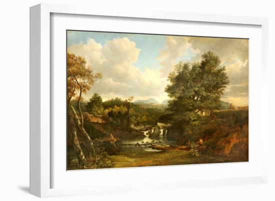 The Miller's Linn, Inveraray, 1818 (Oil on Panel)-Patrick Nasmyth-Framed Giclee Print