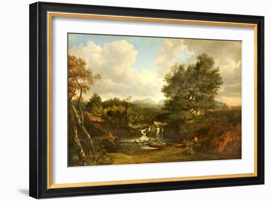 The Miller's Linn, Inveraray, 1818 (Oil on Panel)-Patrick Nasmyth-Framed Giclee Print