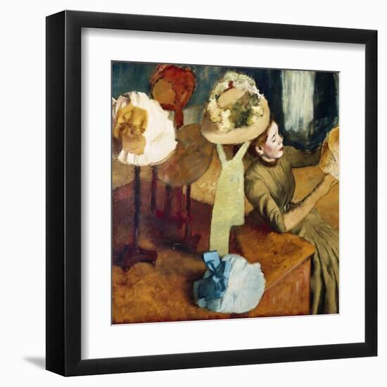 The Millinery Shop, 1879/86-Edgar Degas-Framed Art Print