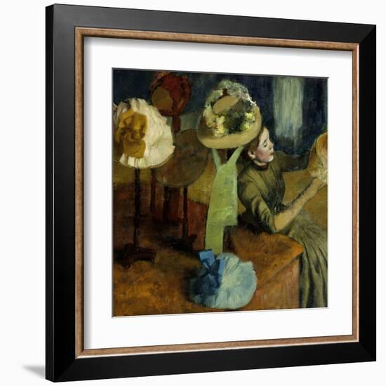 The Millinery Shop. 1879-86-Edgar Degas-Framed Art Print