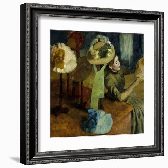 The Millinery Shop. 1879-86-Edgar Degas-Framed Art Print