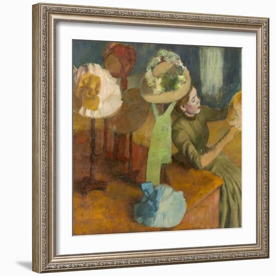 The Millinery Shop, 1879-86-Edgar Degas-Framed Giclee Print