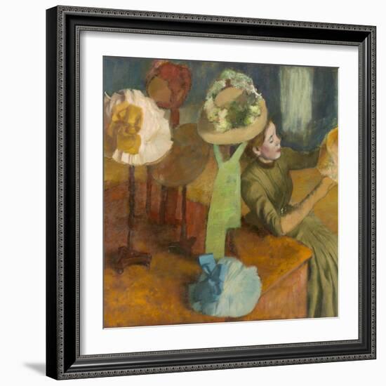 The Millinery Shop, 1879-86-Edgar Degas-Framed Giclee Print