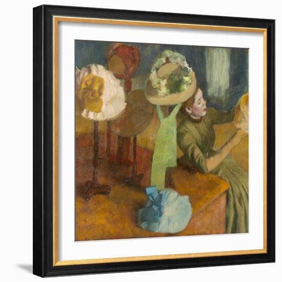 The Millinery Shop, 1879-86-Edgar Degas-Framed Giclee Print