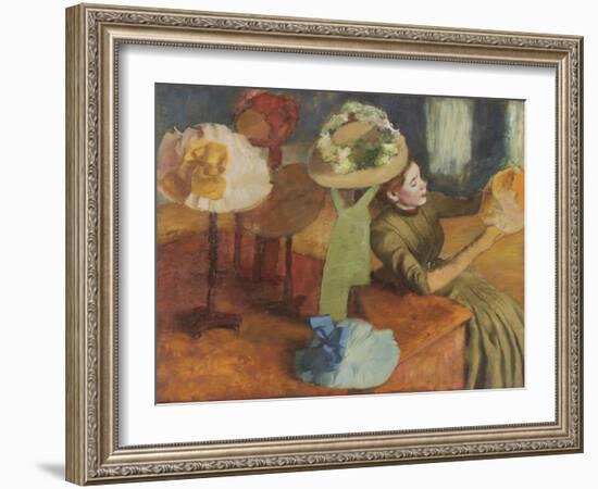 The Millinery Shop, 1879/86-Edgar Degas-Framed Giclee Print