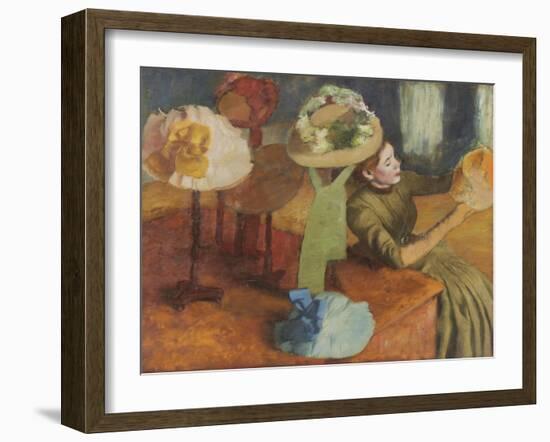 The Millinery Shop, 1879/86-Edgar Degas-Framed Giclee Print