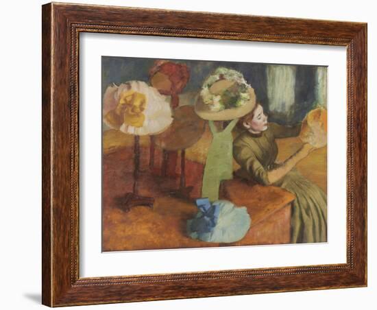 The Millinery Shop, 1879/86-Edgar Degas-Framed Giclee Print