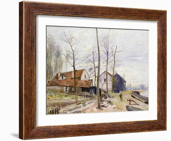 The Mills of Moret, with Rising Sun-Alfred Sisley-Framed Giclee Print