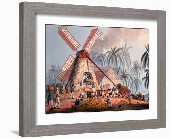 The Millyard, from 'ten Views in the Island of Antigua', 1823-William Clark-Framed Giclee Print