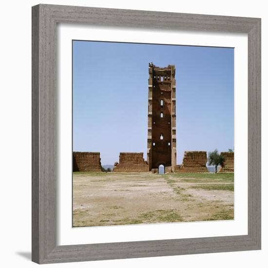 The minaret of the ruined mosque of al-Mansura-Werner Forman-Framed Giclee Print