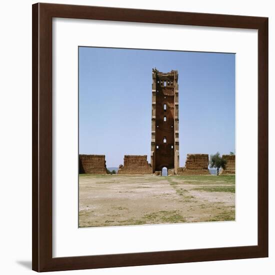 The minaret of the ruined mosque of al-Mansura-Werner Forman-Framed Giclee Print