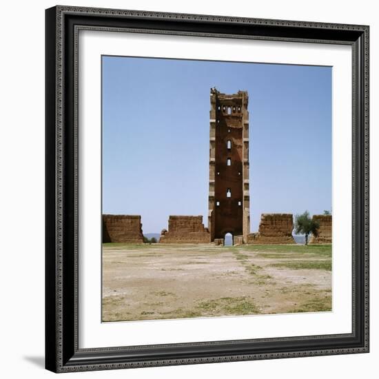 The minaret of the ruined mosque of al-Mansura-Werner Forman-Framed Giclee Print