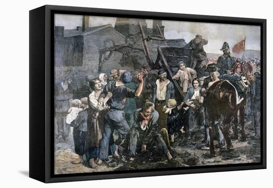 The Miner's Strike in Carmaux, 1892-Alfred Roll-Framed Premier Image Canvas