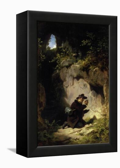 The Mineralogist, about 1860-Carl Spitzweg-Framed Premier Image Canvas