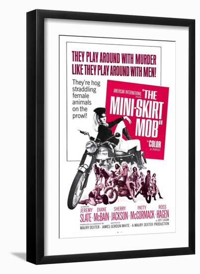 THE MINI-SKIRT MOB, Diane McBain (on motorcycle), 1968-null-Framed Art Print