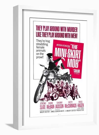 THE MINI-SKIRT MOB, Diane McBain (on motorcycle), 1968-null-Framed Art Print