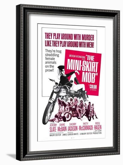 THE MINI-SKIRT MOB, Diane McBain (on motorcycle), 1968-null-Framed Art Print