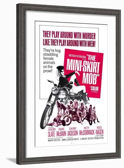 THE MINI-SKIRT MOB, Diane McBain (on motorcycle), 1968-null-Framed Art Print