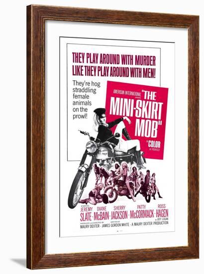 THE MINI-SKIRT MOB, Diane McBain (on motorcycle), 1968-null-Framed Art Print