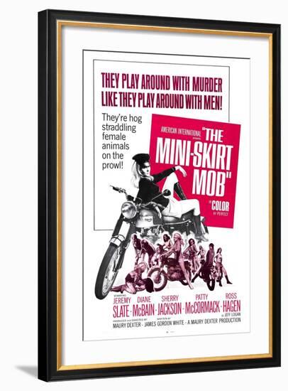 THE MINI-SKIRT MOB, Diane McBain (on motorcycle), 1968-null-Framed Art Print