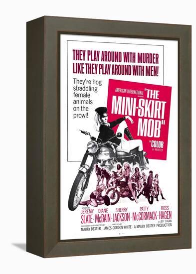 THE MINI-SKIRT MOB, Diane McBain (on motorcycle), 1968-null-Framed Stretched Canvas