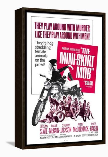 THE MINI-SKIRT MOB, Diane McBain (on motorcycle), 1968-null-Framed Stretched Canvas