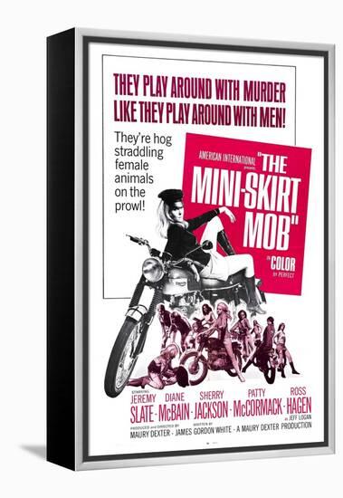 THE MINI-SKIRT MOB, Diane McBain (on motorcycle), 1968-null-Framed Stretched Canvas