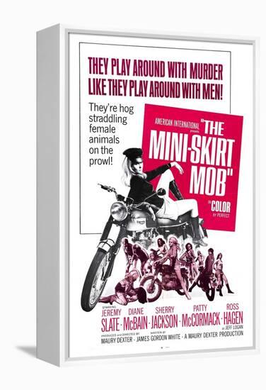 THE MINI-SKIRT MOB, Diane McBain (on motorcycle), 1968-null-Framed Stretched Canvas