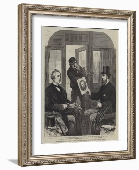 The Ministerial Crisis, a Sketch at the Great Western Railway Station, Paddington, Friday, 23 April-null-Framed Giclee Print