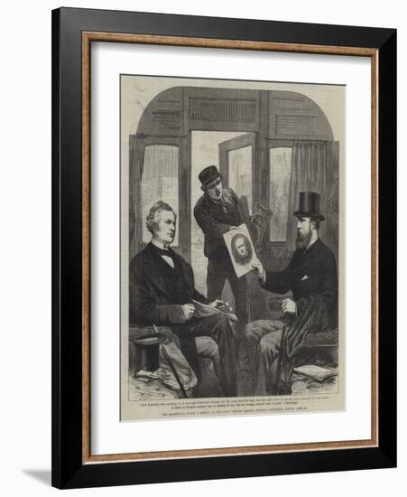 The Ministerial Crisis, a Sketch at the Great Western Railway Station, Paddington, Friday, 23 April-null-Framed Giclee Print