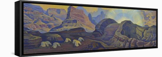 The Miracle (From the Series Messiah) Par Roerich, Nicholas (1874-1947). Tempera on Canvas, Size :-Nicholas Roerich-Framed Premier Image Canvas