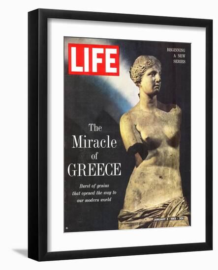 The Miracle of Greece, Statue of Aphrodite, January 4, 1963-Gjon Mili-Framed Photographic Print