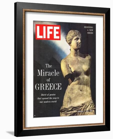 The Miracle of Greece, Statue of Aphrodite, January 4, 1963-Gjon Mili-Framed Photographic Print