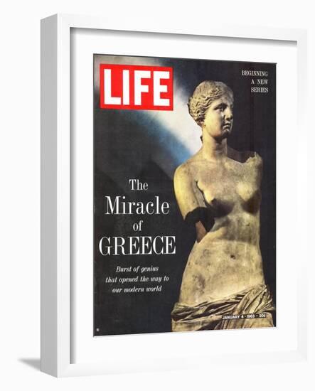 The Miracle of Greece, Statue of Aphrodite, January 4, 1963-Gjon Mili-Framed Photographic Print