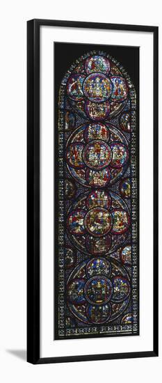 The Miracle of Notre-Dame Cathedral, Stained Glass Window-null-Framed Giclee Print