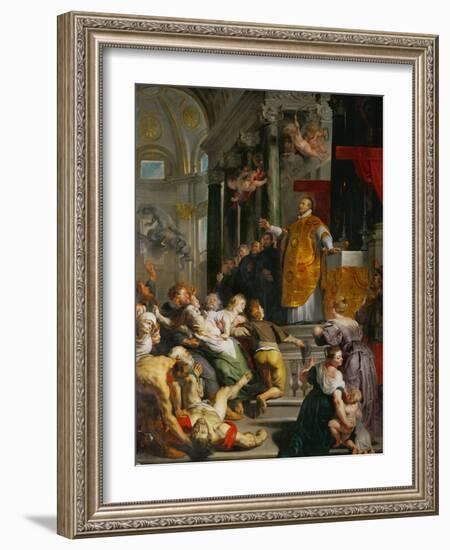 The Miracle of Saint Ignatius Loyola-Peter Paul Rubens-Framed Giclee Print