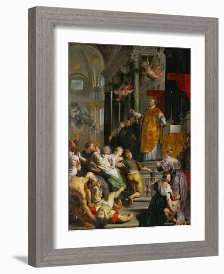 The Miracle of Saint Ignatius Loyola-Peter Paul Rubens-Framed Giclee Print