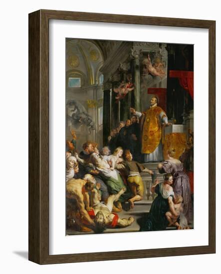 The Miracle of Saint Ignatius Loyola-Peter Paul Rubens-Framed Giclee Print