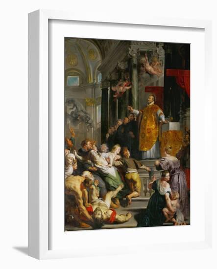 The Miracle of Saint Ignatius Loyola-Peter Paul Rubens-Framed Giclee Print