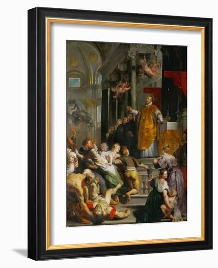 The Miracle of Saint Ignatius Loyola-Peter Paul Rubens-Framed Giclee Print
