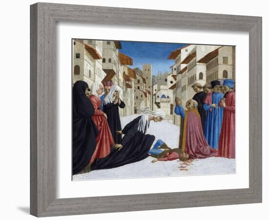 The Miracle of St. Zenobius, 1442-48-Domenico Veneziano-Framed Giclee Print