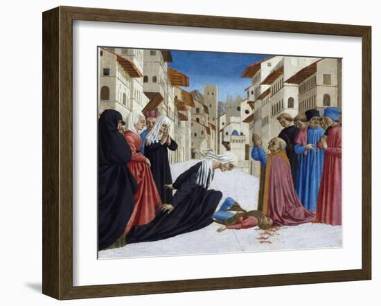 The Miracle of St. Zenobius, 1442-48-Domenico Veneziano-Framed Giclee Print