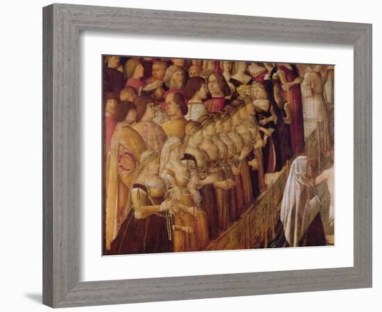 The Miracle of the Cross at the Bridge of Saint Lorenzo, Detail of a Group of Catherine Cornaro's L-Gentile Bellini-Framed Giclee Print