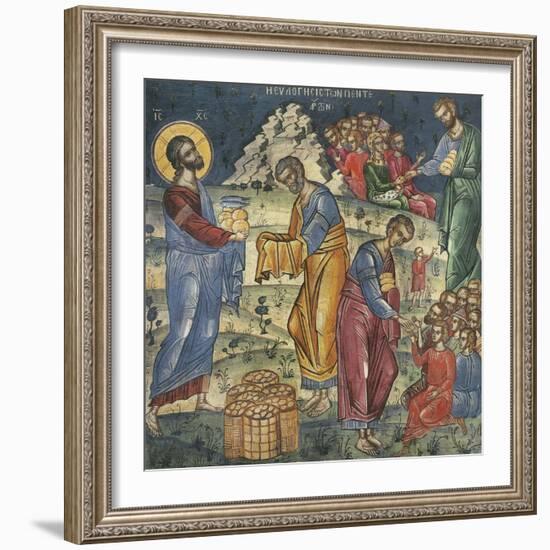 The Miracle of the Five Loaves and Two Fishes, 16th Century-null-Framed Giclee Print